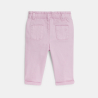 Pantalon taille haute mauve bébé fille