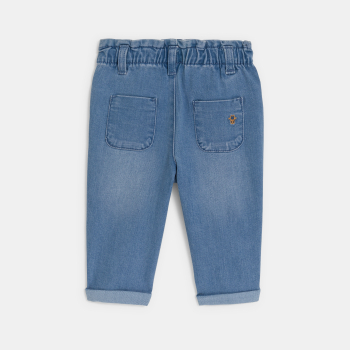 Baby girl's blue high rise trousers