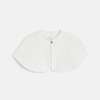 Cape maille fantaisie blanc bébé fille