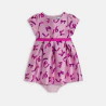 Robe chic nœuds mauve bébé fille