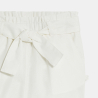 Pantalon fluide taille haute blanc bébé fille