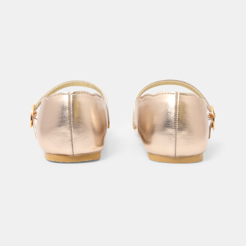 Ballerines dorées à bride fille