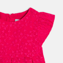 Robe de fête brodée rose...