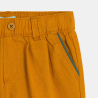 Baby boy's ochre linen and cotton shorts