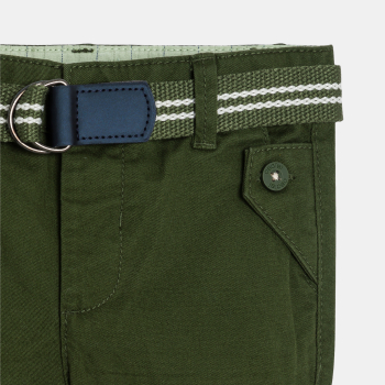 Pantalon droit coton vert bébé garçon