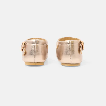 Baby girl's gold shiny formal ballet flats
