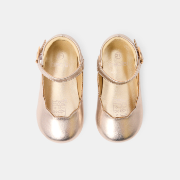 Ballerines cérémonie brillantes dorées bébé fille