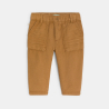 Pantalon lin et coton marron bébé garçon