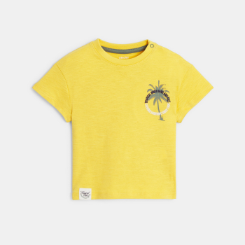 Boy's yellow short-sleeve palm tree T-shirt