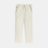 Pantalon carrot élastiqué écru Garçon