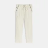 Pantalon carrot élastiqué écru Garçon