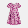 Robe en jacquard motif nœud rose Fille