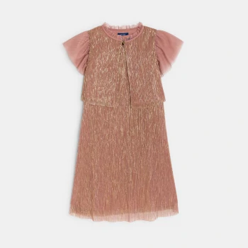 Robe lamée terre de sienne Fille