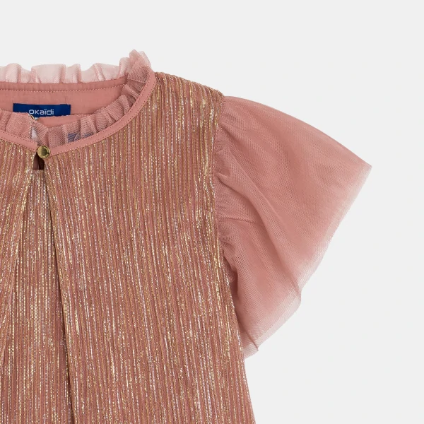 Robe lamée terre de sienne Fille
