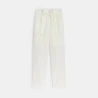 Pantalon droit paper bag blanc Fille