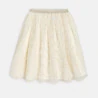Jupe évasée brodée blanc Fille