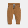 Baby boy's brown cotton joggers