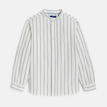 Boy's white striped shirt
