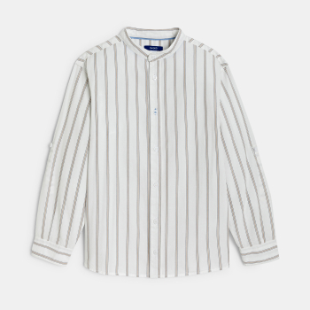 Chemise rayée blanc Garçon