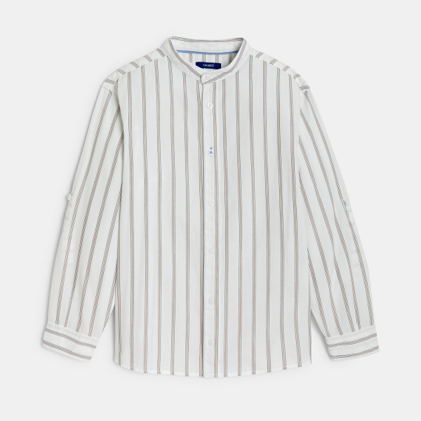 Chemise rayée blanc Garçon