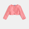 Girl's pink satin bolero jacket