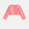 Girl's pink satin bolero jacket