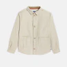 Surchemise en toile unie beige Garçon
