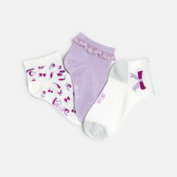 Socquettes fantaisie (lot de 3) Fille