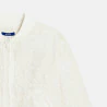 Blouson bomber brodé blanc Fille