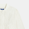 Girl's white embroidered bomber jacket