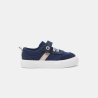 Baby boy's elegant blue canvas shoes
