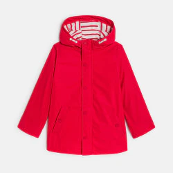 Boy's red raincoat