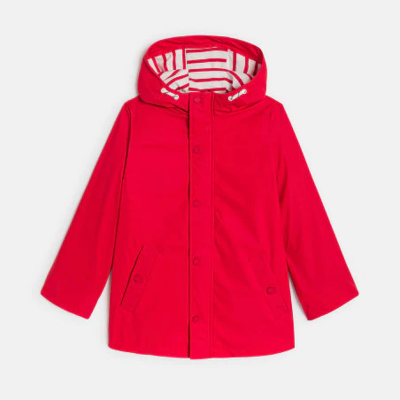 Boy's red raincoat