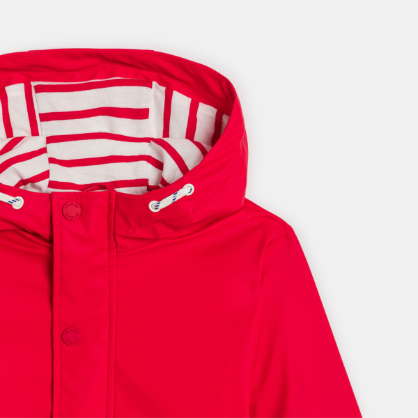 Boy's red raincoat