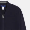 Long gilet col teddy bleu marine Garçon