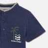 Polo manches courtes motif palmier bleu marine Garçon