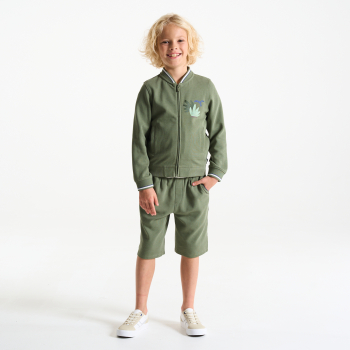 Sweat-shirt teddy kaki Garçon