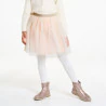 Girl's short tutu skirt in nude pink tulle