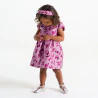 Robe chic nœuds mauve bébé fille