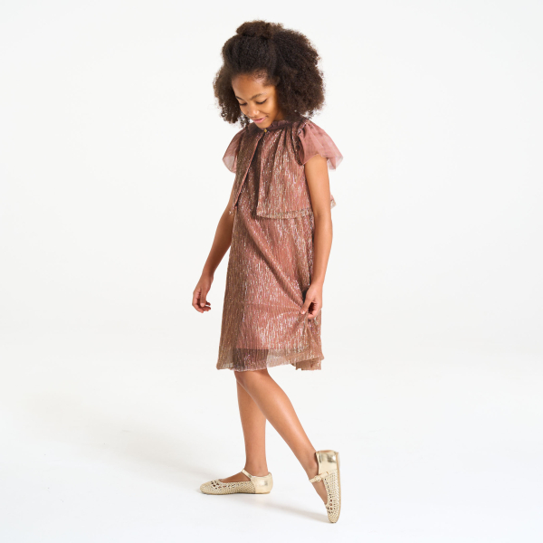 Girl's sienna lamé dress
