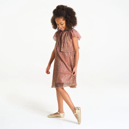 Girl's sienna lamé dress