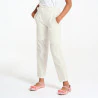 Pantalon droit paper bag blanc Fille