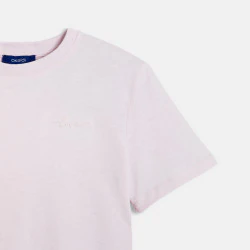 T-shirt basique uni rose Fille