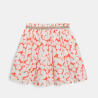 Girl's printed orange petticoat skirt