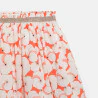 Jupe-jupon imprimée orange Fille