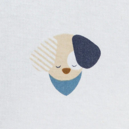 Baby boy's short-sleeve envelope-neckline blue bodysuit (pack of 3)