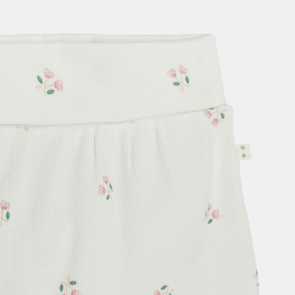 Newborn girl's soft pink trousers (set of 2)