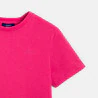 T-shirt basique uni rose Fille