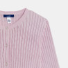 Girl's mauve openwork cardigan Girl's mauve openwork cardigan