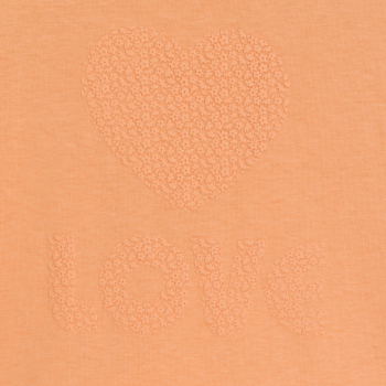 T-shirt à message love orange Fille